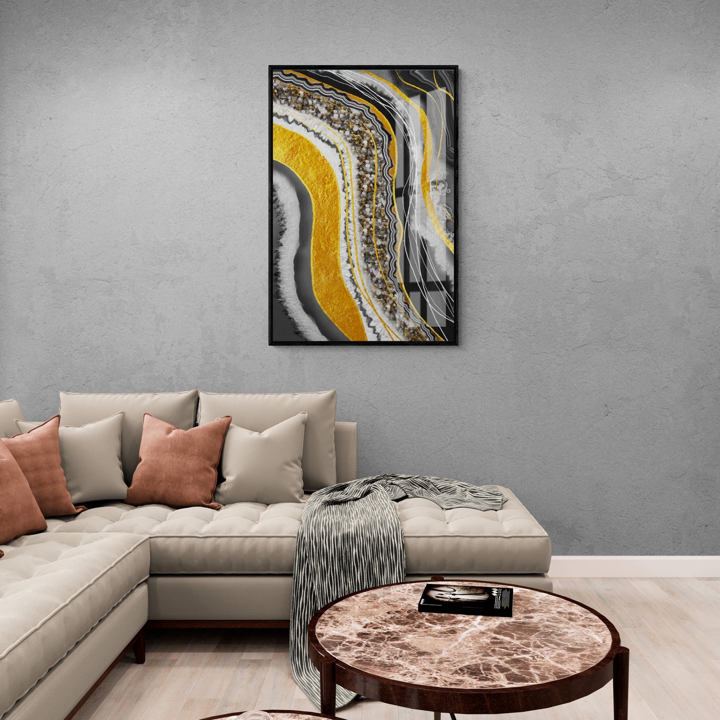 Abstrakter Kunstdruck, zeitgenössischer Leinwanddruck, moderne gerahmte druckbare Wandkunst, Marmorkunstwerk, Wandkunst für Schlafzimmer, Wohnzimmer, Büro