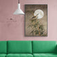 Wandkunst mit Pflanzen und Vögeln, botanischer Leinwanddruck, orientalische Wandkunst, Chinoiserie-Kunstwerk fürs Wohnzimmer, Wandkunst mit Mondbild, Wandkunst als Geschenk