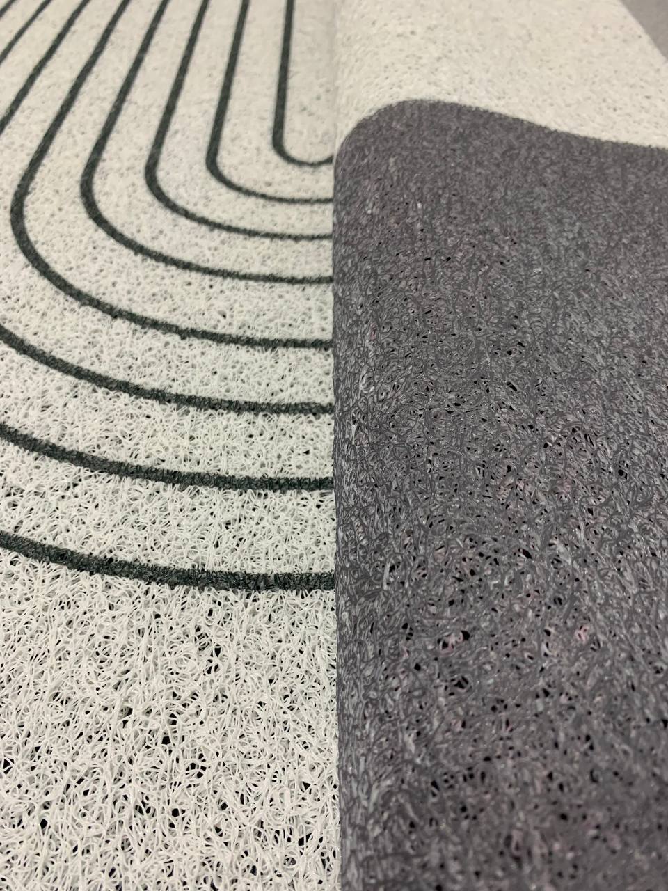 Schmutzabweisender Teppich, Flurteppich im skandinavischen Stil „Graues Labyrinth“