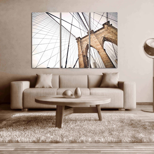 Brooklyn Bridge-Aufnahme vom Walkover Brooklyn Bridge-Druck Brooklyn Bridge-Fotoleinwand Brooklyn New York City Brooklyn Bridge-Wandkunst