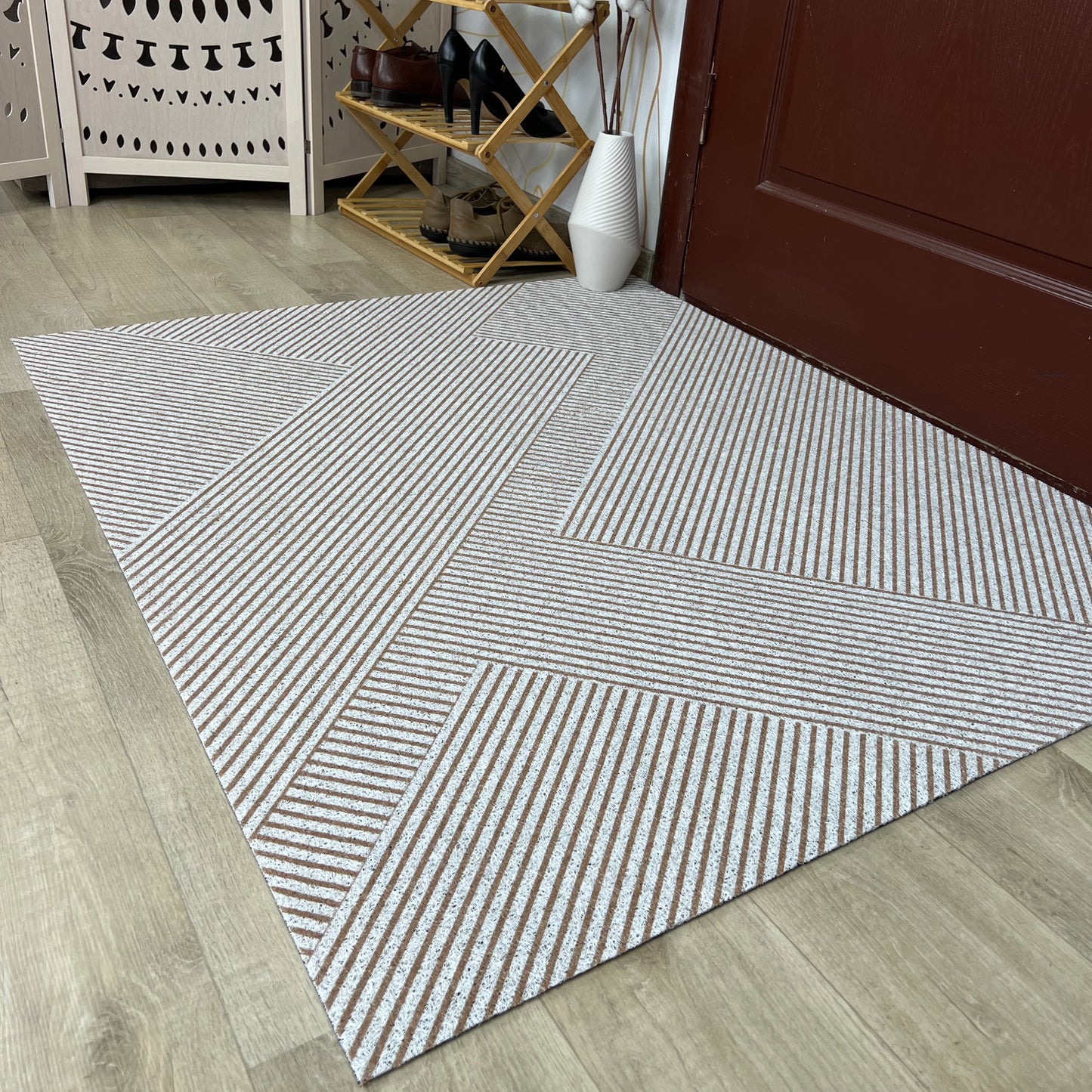 Fußmatte zum Zuschneiden, Flurteppich „Labyrinth der Linien“