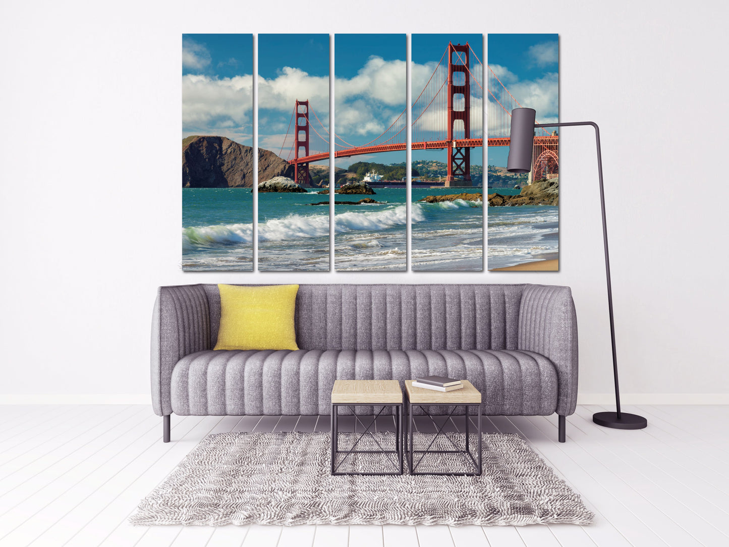 Golden Gate Bridge Druck San Francisco Wandkunst Kalifornien Wandkunst Home Wanddekoration Blaues Meer Wandkunst Meereswellen Kunst