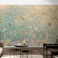 Chinoiserie-Tapete, große Tapete mit Vögeln und Bäumen, asiatisches botanisches Wandbild, abnehmbare Akzenttapete, selbstklebende Tapete, abziehbares und aufklebbares Wandbild aus Leinwand