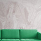 Blättertapete, abstraktes Wandbild zum Abziehen und Aufkleben, abnehmbare Tapete für Wohnzimmer oder Schlafzimmer, Tapete mit Federn