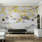 Extra große botanische Tapete, abziehbares und aufklebbares Wandbild mit orientalischen Motiven, Akzenttapete mit Bäumen und Vögeln