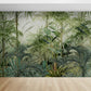 Selbstklebendes tropisches Wandbild, botanisches Abzieh- und Klebetapeten-Wandbild, Akzenttapete mit grünen Pflanzen, abnehmbares Kräuter-Wandbild, extra große Wohnzimmertapete