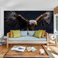Adler-Tapete, großes Wandbild zum Abziehen und Aufkleben mit Vogel, dunkles selbstklebendes Wandbild, extra große Tapete, abnehmbare Tapete, Akzent-Schlafzimmer-Wandbild