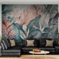 Selbstklebende Fototapete mit großen tropischen Blättern, exotisches Natur-Wandmotiv für die Wand „Tropische Blätter“