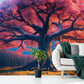 Selbstklebende Fototapete mit kräftigem Muster und Baum-Motiv „Strahlender Baum“