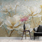 Modische Fototapete mit 3D-Blumen und Gold „Blütenpracht 3D“