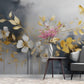 Moderne selbstklebende Fototapete mit Blumen „Blütenpoesie“