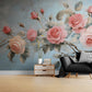 Fototapete auf Leinwand mit Rosen, „Zweig rosa Rosen“