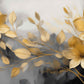 Vlies-Fototapete mit goldenen Blumen „Goldblüten“