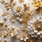 Selbstklebende Fototapete mit 3D-Blumen für die Wand „Blütenpracht“