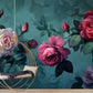 Bunte Fototapete mit Blumen „Leuchtende Rosen“