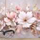 Fototapete mit zarten Blumen in Rosa, florales Wandmotiv „Süße Blumen“