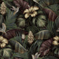 Fototapete in kräftigen Farben mit Blumen, florales Wandmotiv „Dunkle Blumen“