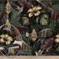 Fototapete in kräftigen Farben mit Blumen, florales Wandmotiv „Dunkle Blumen“