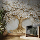 Fototapete mit 3D-Motiv, modernes Baum-Motiv für die Wand „Blühender Baum“