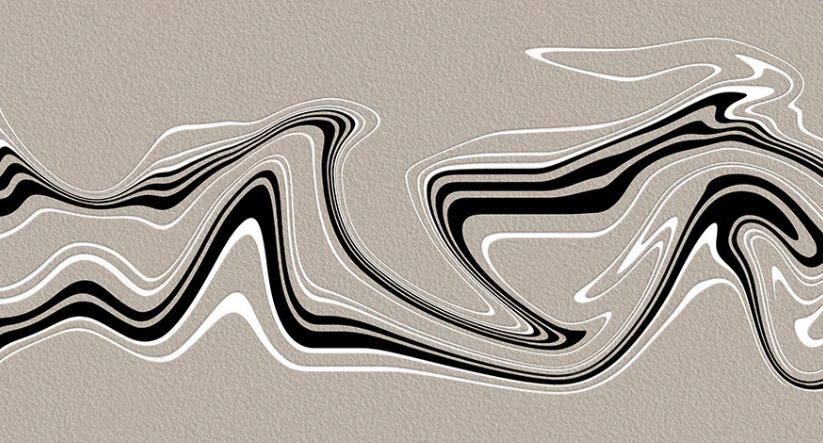 Tischdecke aus PVC mit Lederstruktur und -muster, Tischdecke „Abstract Beige“