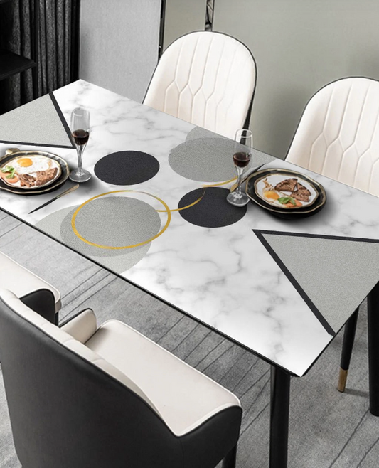 Tischdecke in Lederoptik für die Küche, Tischschutz mit „Art Deco“-Muster