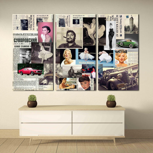 Marilyn Monroe Leinwandkunst Vintage Wandkunst Vintage Dekor Vintage Kunst 60er Jahre Vintage Wandcollage Kit Foto Prominente