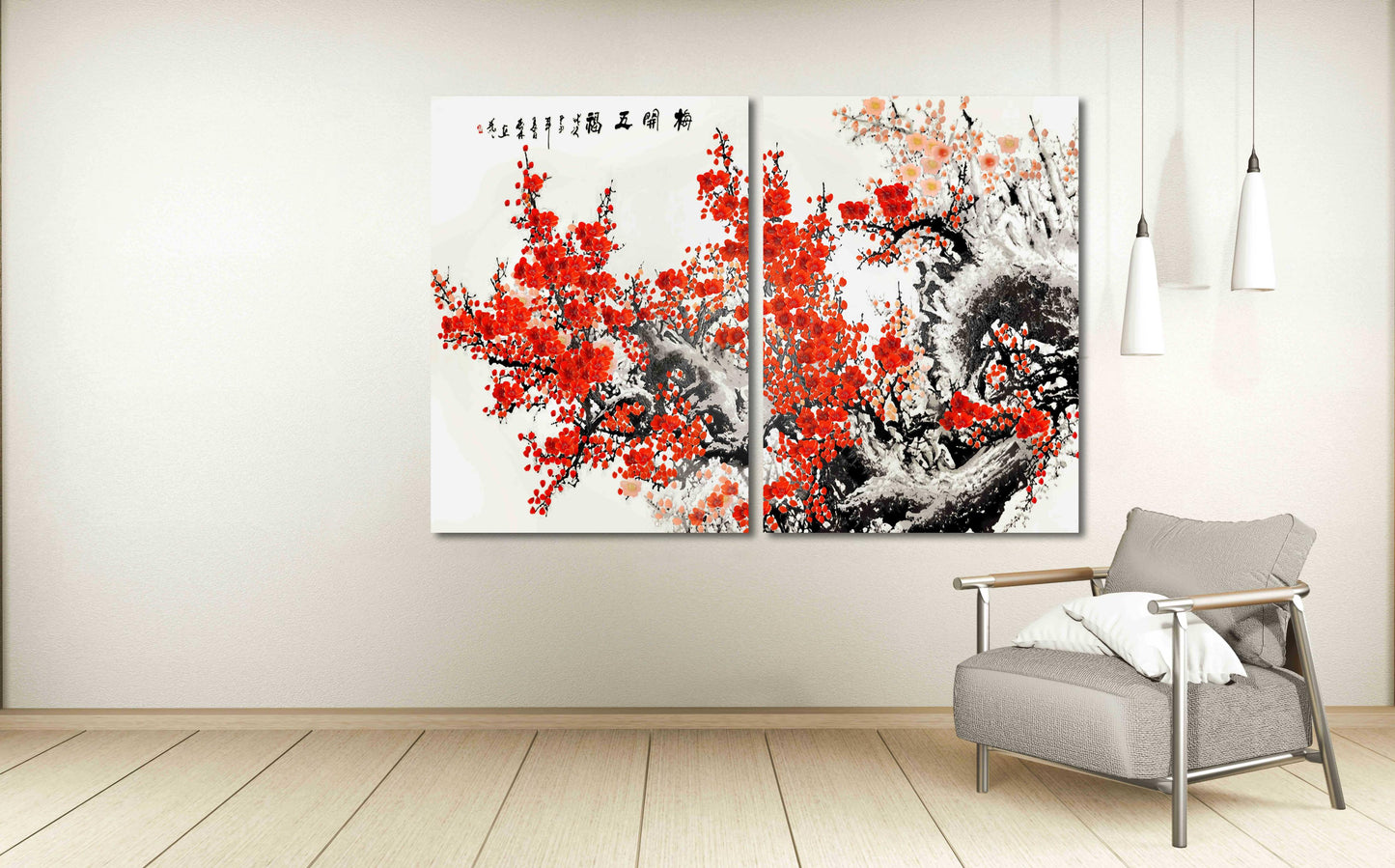 Sakura Bonsai Baum Sakura Blüten Florale Wandkunst japanische Wandkunst Leinwand japanische Drucke Wandkunst asiatische Wandkunst riesige Wandkunst