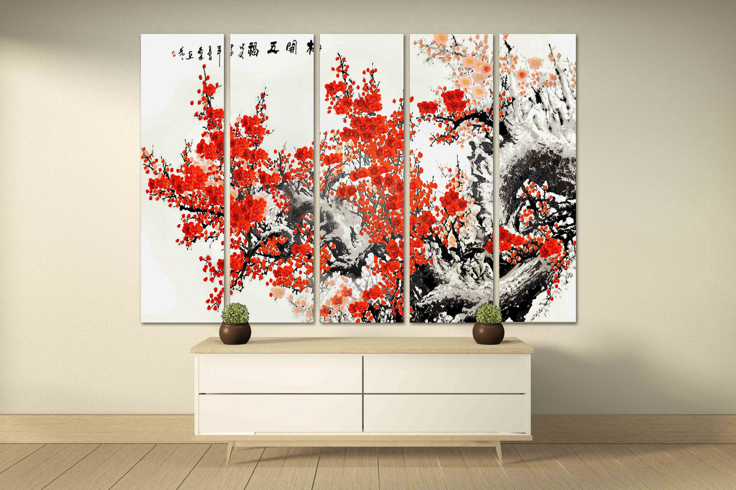 Sakura Bonsai Baum Sakura Blüten Florale Wandkunst japanische Wandkunst Leinwand japanische Drucke Wandkunst asiatische Wandkunst riesige Wandkunst