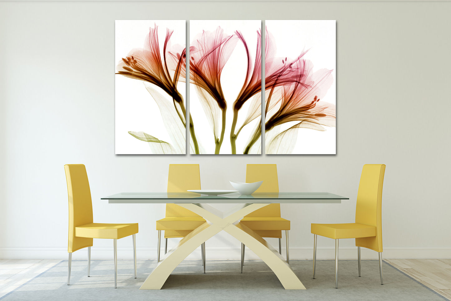 Blumen Wandkunst Gemälde auf Leinwand, Wohnwanddekoration, Leinwandgemälde 3-teilige Wandkunst 4-teilige Wandkunst 5-teilige Leinwand Blumen Leinwand