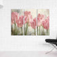 Rosa Tulpen, Blumen Wandkunst Gemälde auf Leinwand, Wohnwanddekoration, Leinwandgemälde, Wandbehang Dekor, Wandkunst für Schlafzimmer