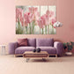 Rosa Tulpen, Blumen Wandkunst Gemälde auf Leinwand, Wohnwanddekoration, Leinwandgemälde, Wandbehang Dekor, Wandkunst für Schlafzimmer