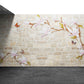Tapete mit Magnolienblüten, abziehbares Wandbild mit Schmetterlingen und Bäumen, selbstklebende Tapete mit Ziegeln, abnehmbares Wandbild im Loft-Stil, florale Akzenttapete, Wandbild im Chinoiserie-Stil