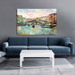 Venedig Gemälde Bunte Wandkunst Vintage Wandkunst Gemälde auf Leinwand, Stadt Straßenkunst Leinwanddruck, Ölgemälde auf Leinwand Venedig Gemälde