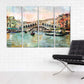 Venedig Gemälde Bunte Wandkunst Vintage Wandkunst Gemälde auf Leinwand, Stadt Straßenkunst Leinwanddruck, Ölgemälde auf Leinwand Venedig Gemälde