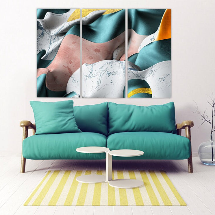 Moderne abstrakte Kunst, Abstrakte Wandkunstgemälde auf Leinwand, Wohnwanddekor, Leinwandgemälde, abstrakte Leinwand, mehrteilige Wandkunst