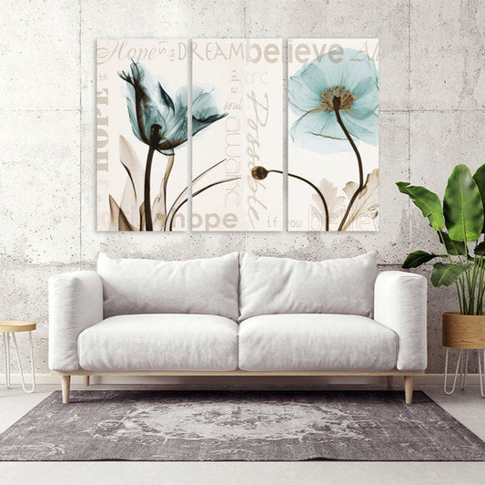 Wandkunst Boho Blumen Botanische Gemälde Blumen Wandkunst Gemälde auf Leinwand Wohnwand Dekor Leinwandgemälde extra große Wandkunst