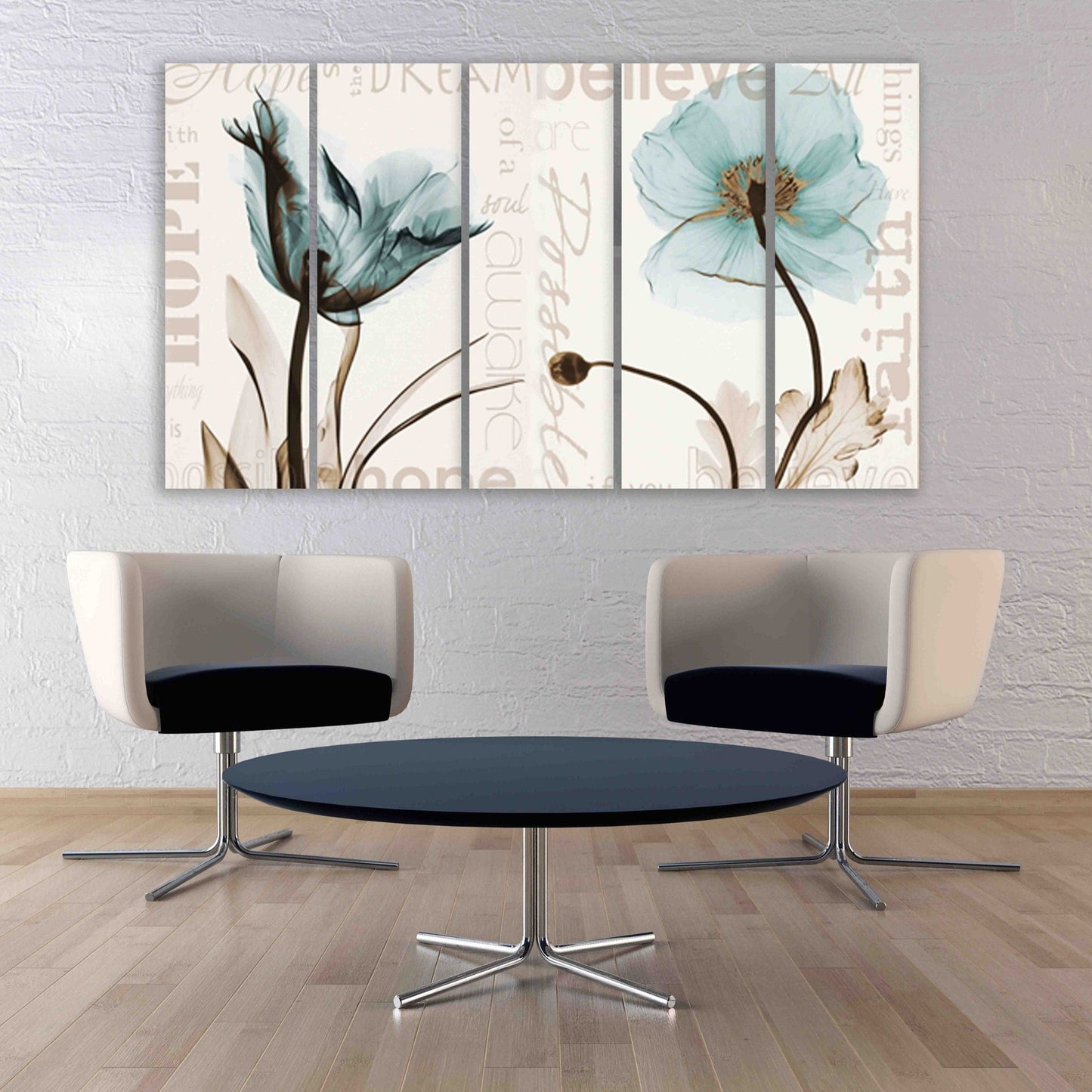 Wandkunst Boho Blumen Botanische Gemälde Blumen Wandkunst Gemälde auf Leinwand Wohnwand Dekor Leinwandgemälde extra große Wandkunst