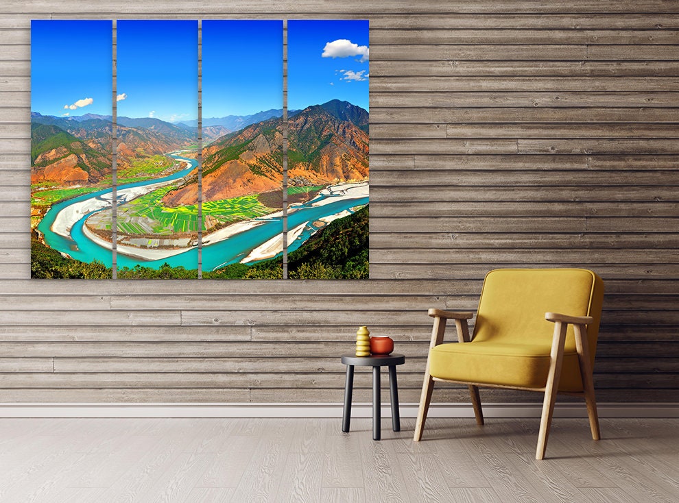 Natur-Wandkunst-Gemälde auf Leinwand, Bauernhauswand, Dekor, Wohnwanddekor, Leinwandgemälde, 3-teilige Wandkunst, 4-teilige Wandkunst, 5-teilige Leinwand