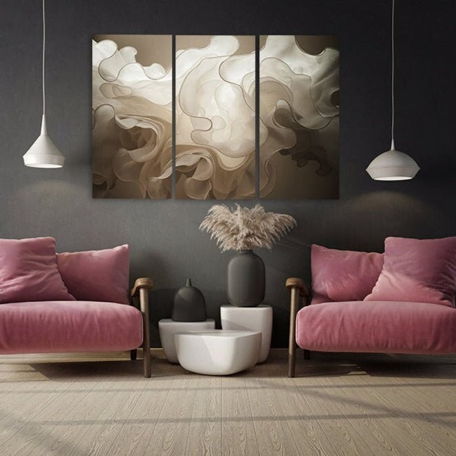 Abstrakter Druck, Abstrakte Wandkunst Gemälde auf Leinwand, Wohnwanddekoration, Leinwandgemälde trendige Wandkunst Moderne Wandkunst Multipanel Wandkunst