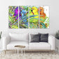 Vogel Wandkunst, Papagei Wandkunst Gemälde auf Leinwand, tropische Wandkunst, Wohnwanddekor Leinwandgemälde helle Wandkunst extra große Wandkunst