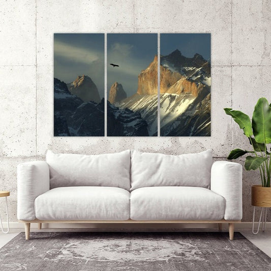 Berge Wandkunst Gemälde auf Leinwand, Wandbilder Berge, Natur Wandkunst, Wohnwanddekoration, Bergkunstdruck, Landschaftsmalerei