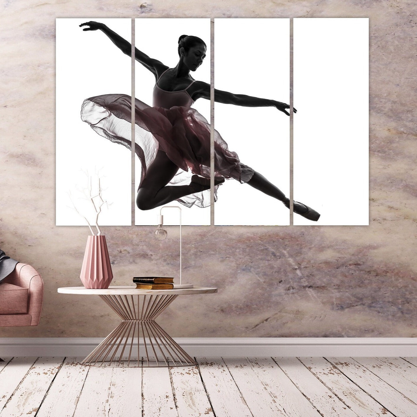 Ballerina-Wanddekoration, Mädchen-Gemälde auf Leinwand, Wanddekoration für Zuhause, Ballerina-Leinwandkunst, Drucke auf Leinwand, Ballerina-Kunstdruck, Schlafzimmer-Dekor