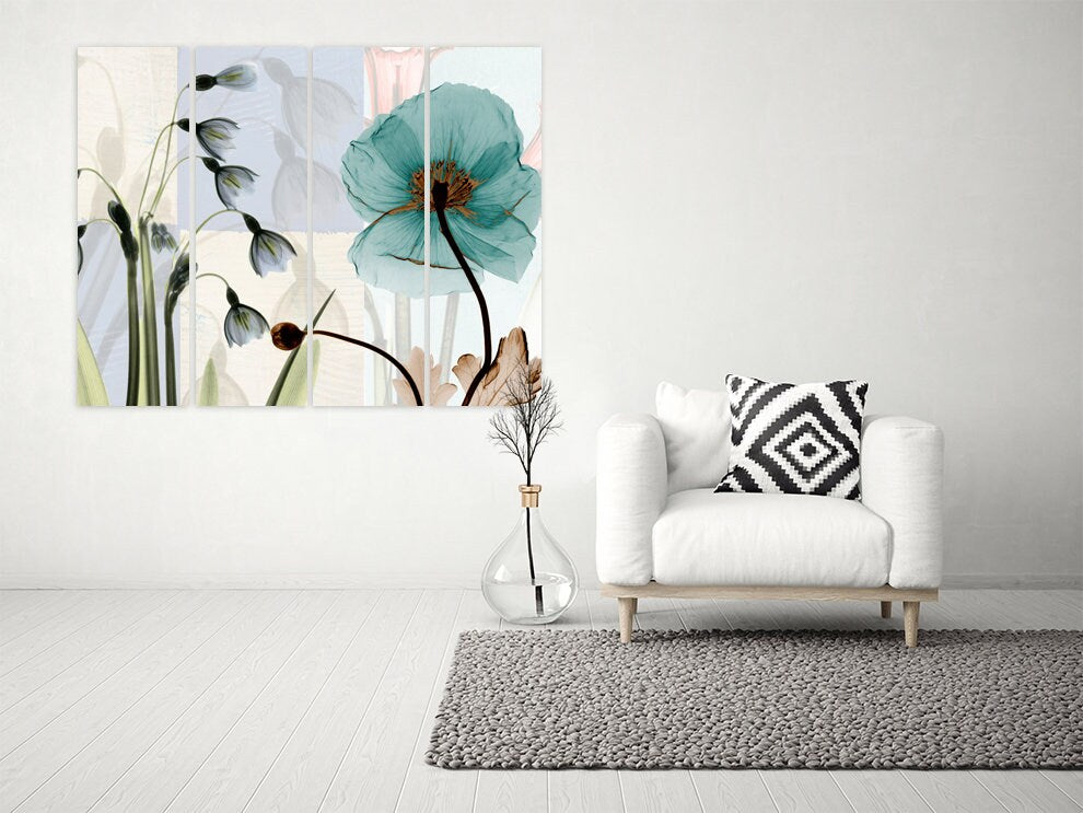 Wandkunst Boho Blumen Blumen Wandkunst Gemälde auf Leinwand Home Wand Dekor Leinwand Malerei Bauernhaus Wand Dekor Blumen Wand Dekor