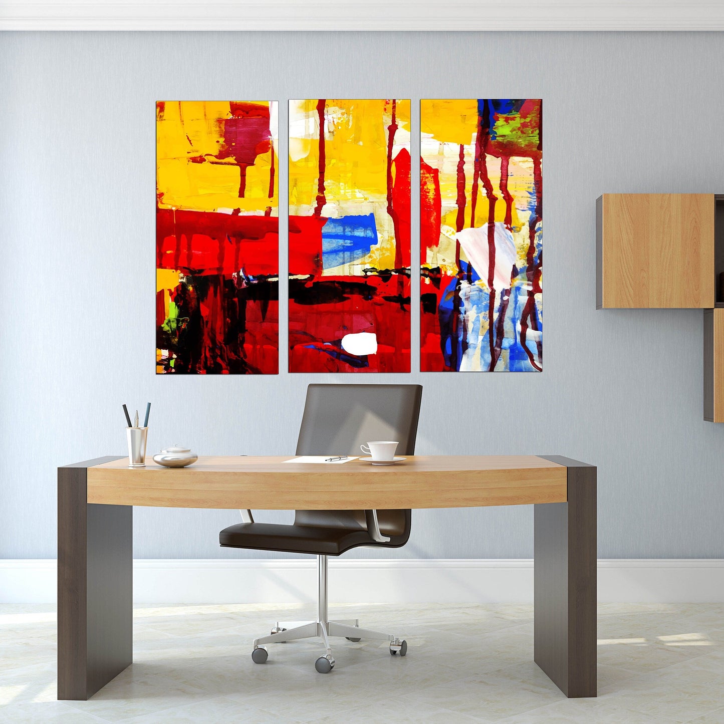 Abstrakte Pinselstriche, Abstrakte Wandkunst Gemälde auf Leinwand, Druck abstrakter Druck, mehrteilige Wandkunst abstrakte Leinwand trendy Moderne Kunst