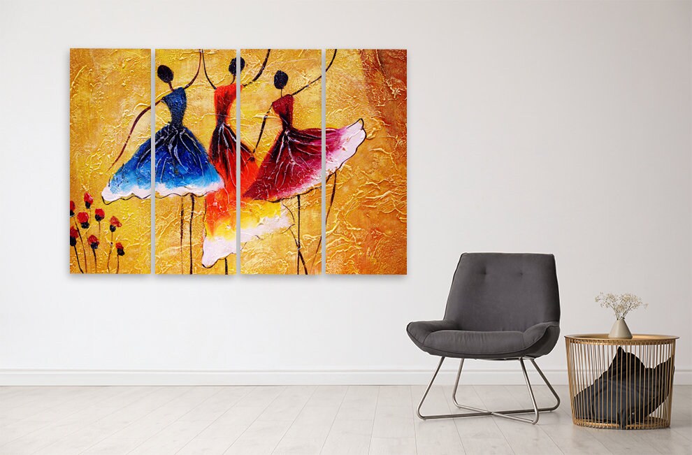 Ballerina-Wanddekoration, Mädchengemälde auf Leinwand, Wanddekoration für Zuhause, Ballerina-Leinwandkunstdrucke, Leinwand-Ballerina-Kunstdruck, Schlafzimmerdekor