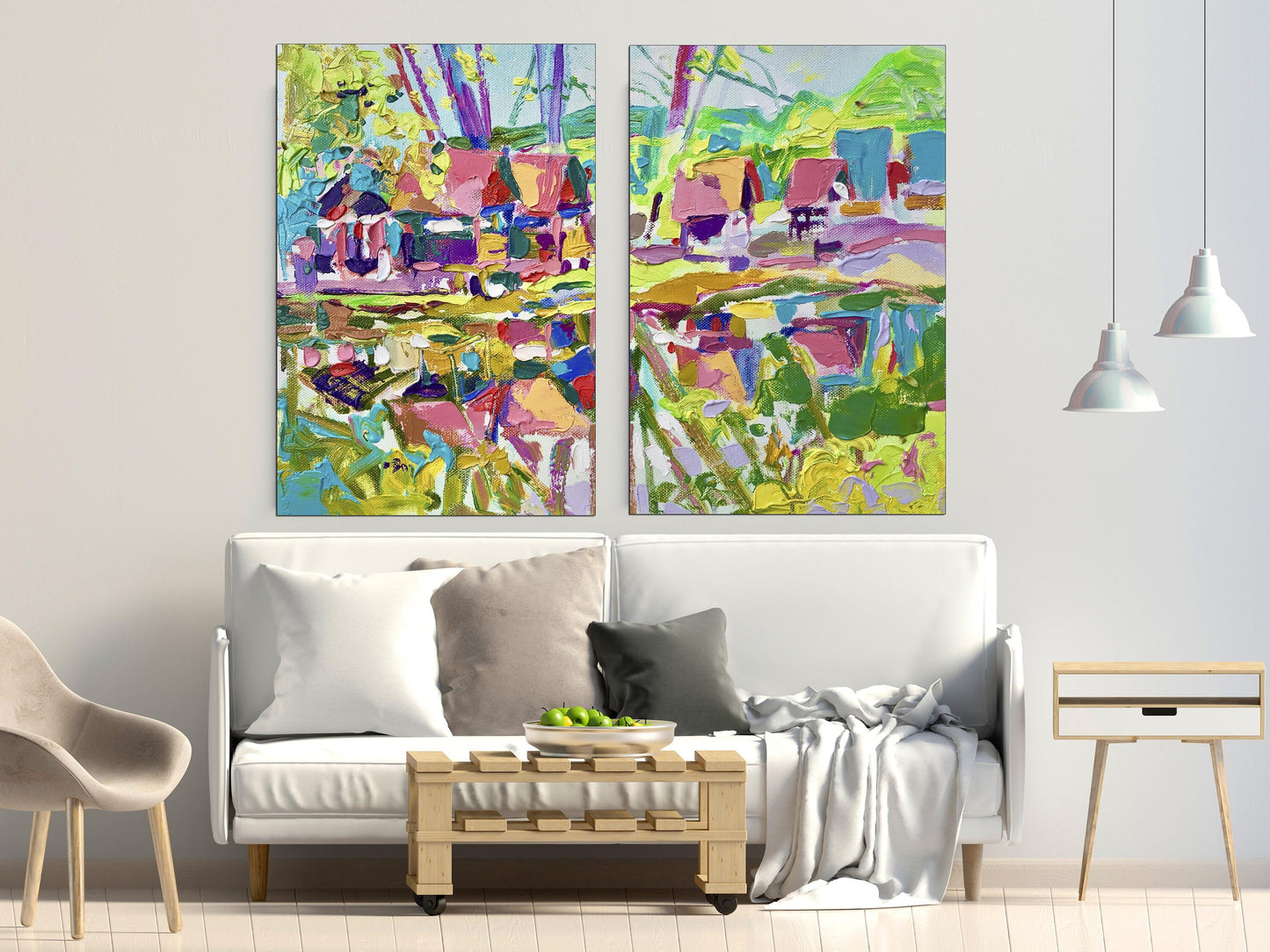 Mehrteilige Wandkunst, abstrakte Leinwand, trendige Wandkunst, Abstrakte Wandkunstgemälde auf Leinwand, Wohnwanddekoration, abstrakter Druck, moderne Wandkunst