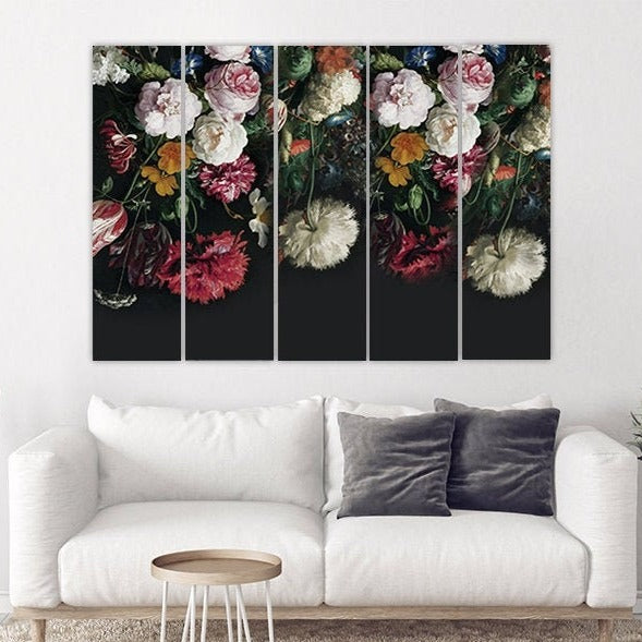 Pfingstrose Wandkunst Blumen Wandkunst Gemälde auf Leinwand, Wohnwanddekoration, Leinwandgemälde 3-teilige Wandkunst 5-teilige Leinwand Blumen Leinwand