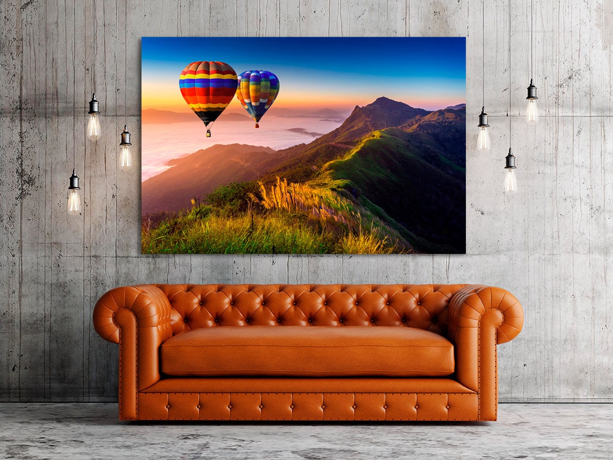 Landschaft Wanddekoration Natur Wandkunst Gemälde auf Leinwand Bauernhaus Wanddekoration Home Wanddekoration Leinwandgemälde Ballon Wandkunst