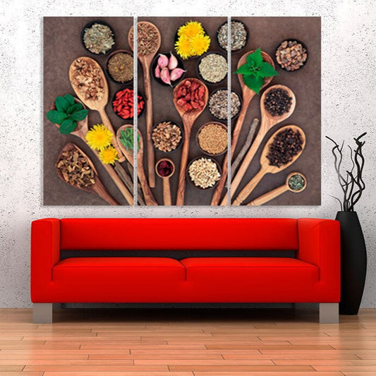 Küchenwanddekor, rustikales Wanddekor, Küchenwandkunst, Küchenleinwand, extra große Wandkunst, mehrteilige Wandkunst, Leinwandwandkunst