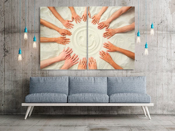 Kinderwandkunst Kinderzimmerwandkunst Babyzimmerwandkunst Spielzimmerwandkunst Kinderwandkunst, Meeressandwandkunst, mehrteilige Leinwand